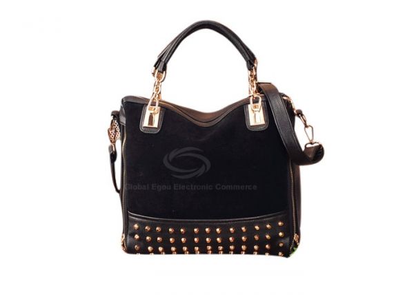 Mulheres Casual da Bolsa com estilo punk e Rebites