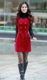vestido de tecido de lã para as mulheres